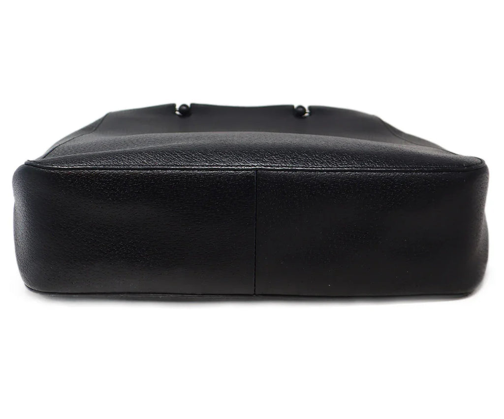 Gucci Black Leather Bamboo Handle Bag - Michael's Consignment NYC