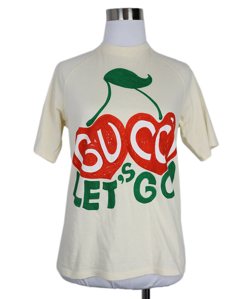 Gucci Cherry Print Cotton T-Shirt 
