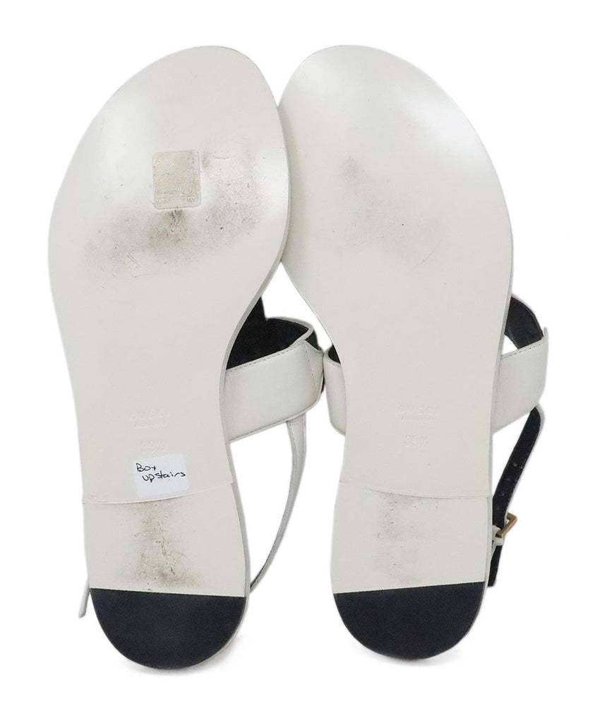 Gucci White Leather Sandals 4