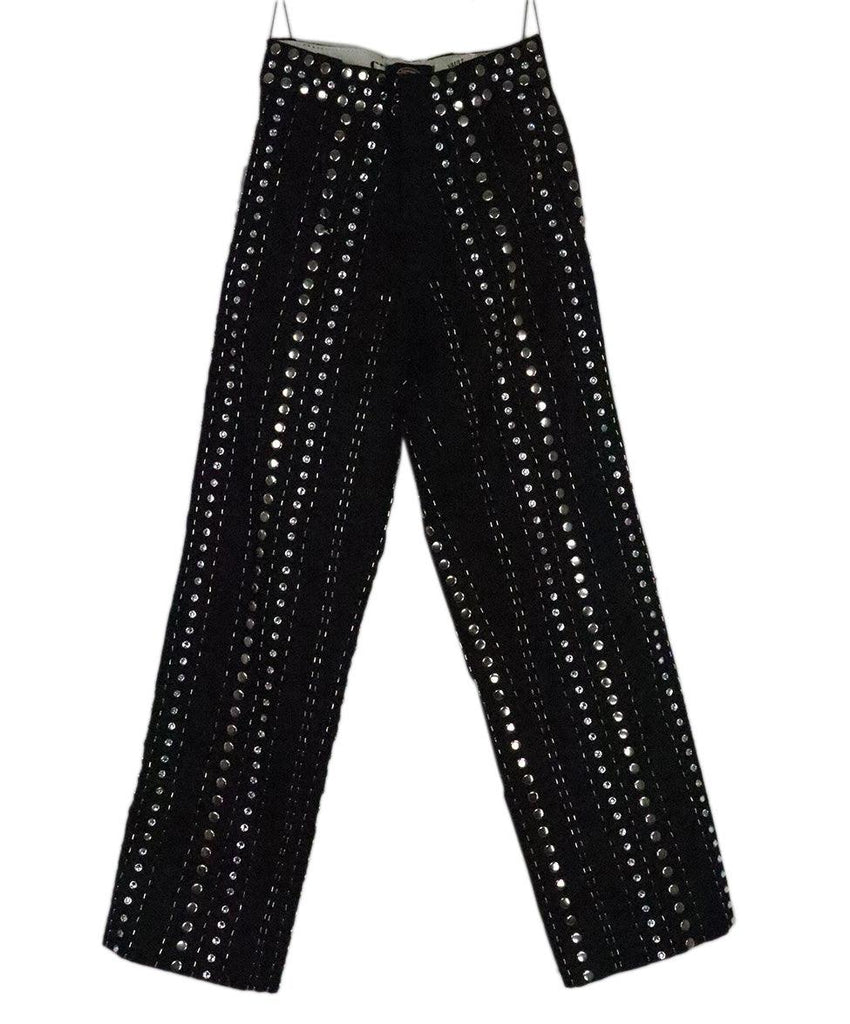 Gucci x Dickies Black Rhinestone Studded Pants sz 2 - Michael's Consignment NYC