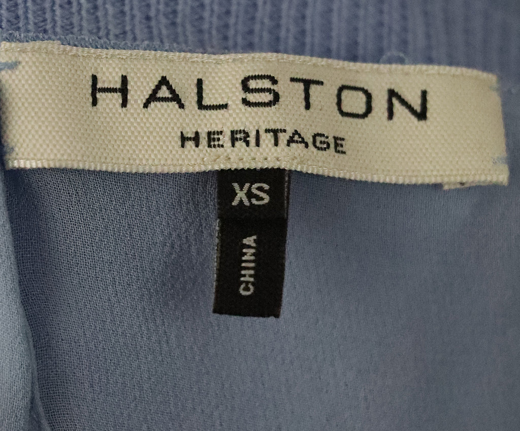 Halston Blue Cotton Sweater 3