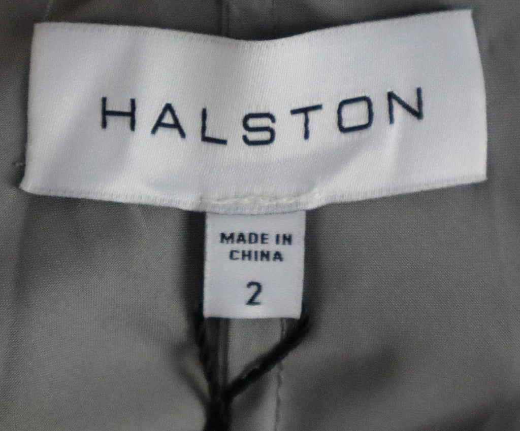 Halston Grey & Silver Sequin Longsleeve Gown sz 2 - Michael's Consignment NYC