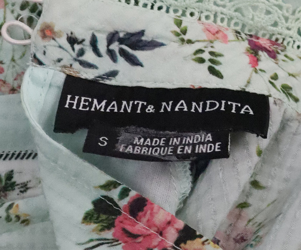 Hemant & Nandita Mint Floral Top 3