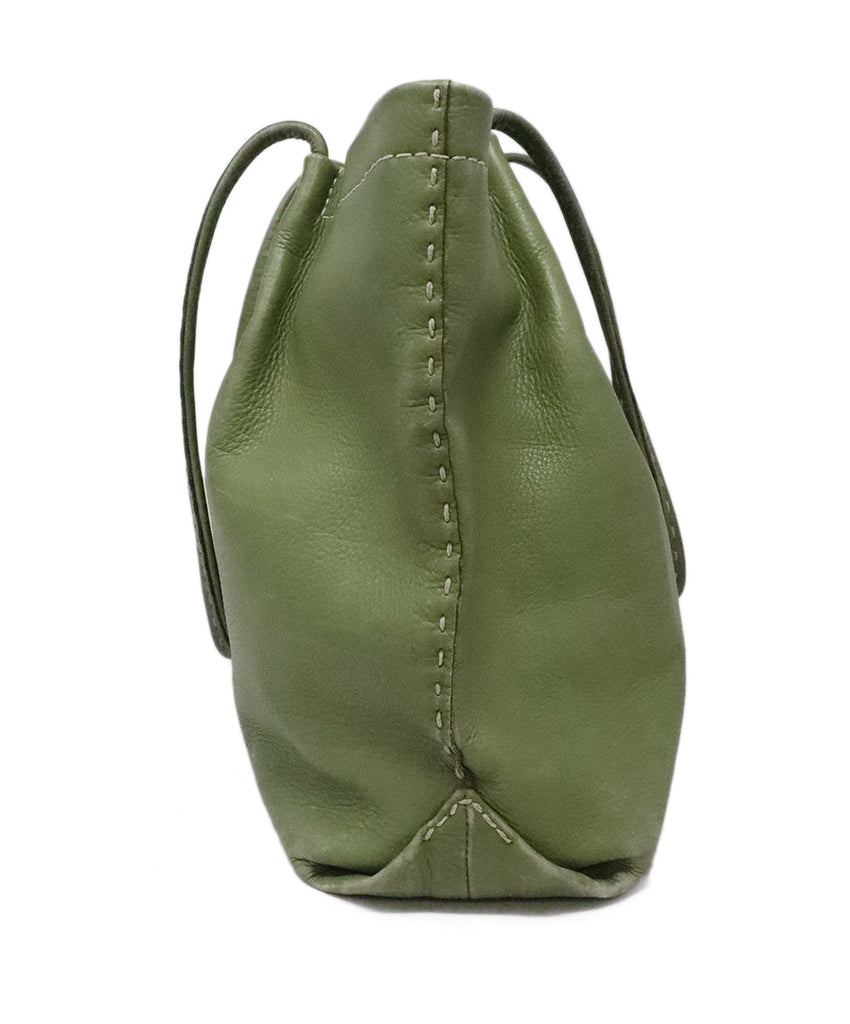 Henry Beguelin Apple Green Leather Tote 2