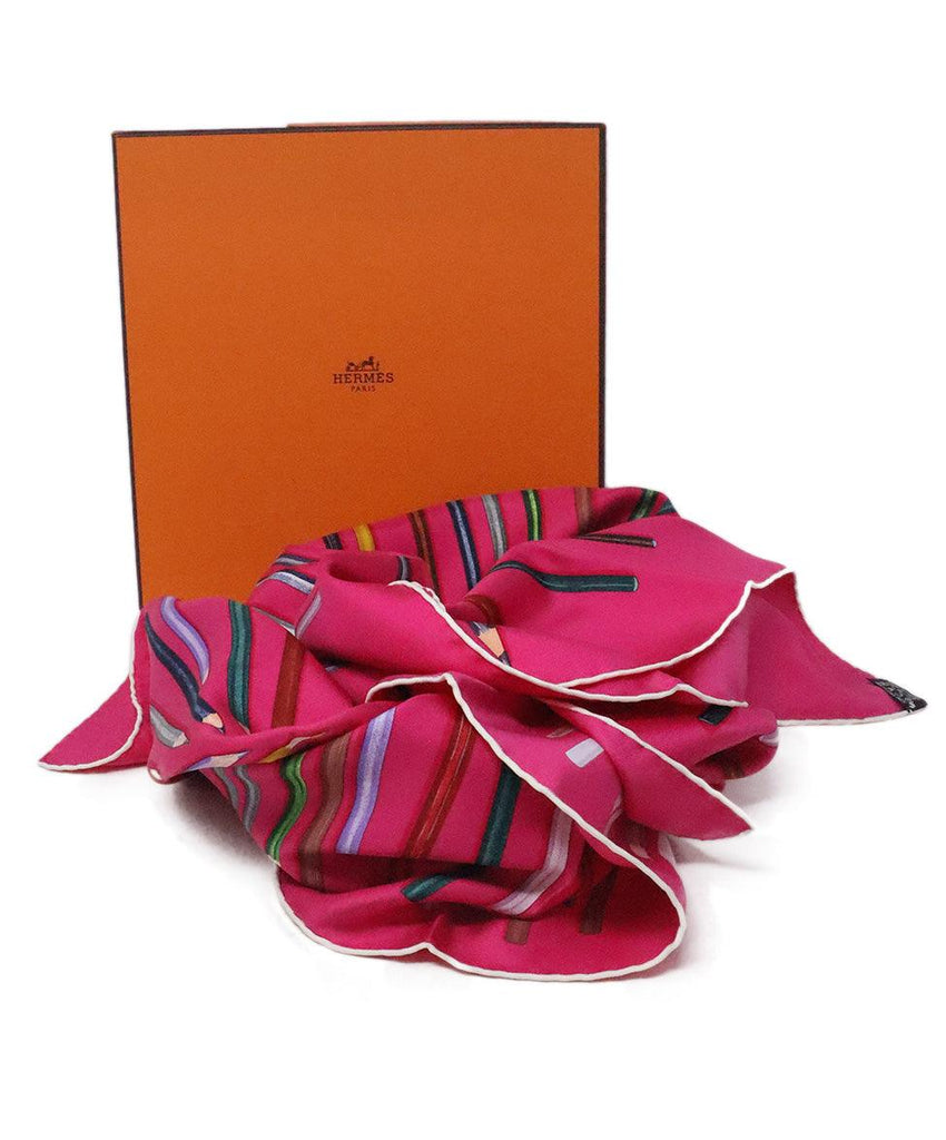 Hermes A Vos Crayons Silk Scarf - Michael's Consignment NYC