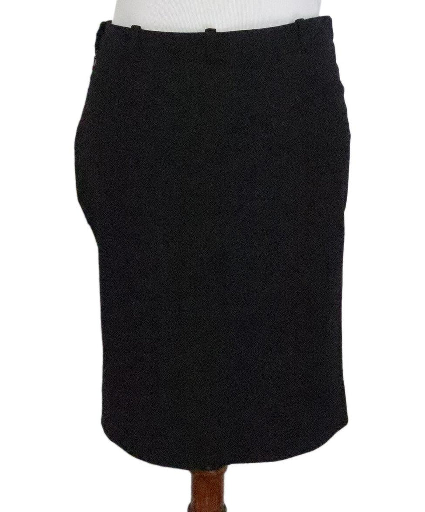 Hermes Black Wool Skirt sz 6 - Michael's Consignment NYC
