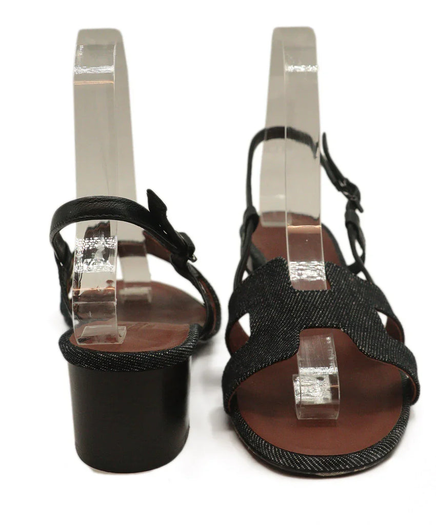Hermes Blue Denim Sandals sz 7.5 - Michael's Consignment NYC