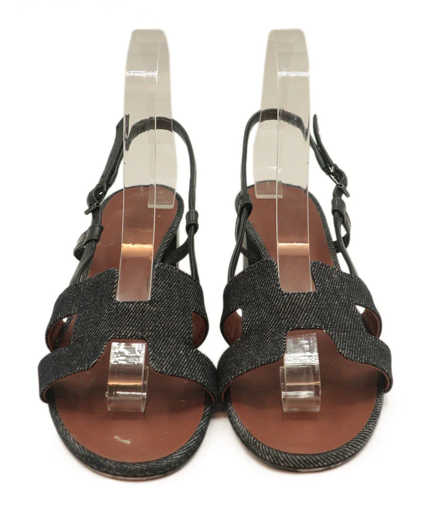 Hermes Blue Denim Sandals sz 7.5 - Michael's Consignment NYC