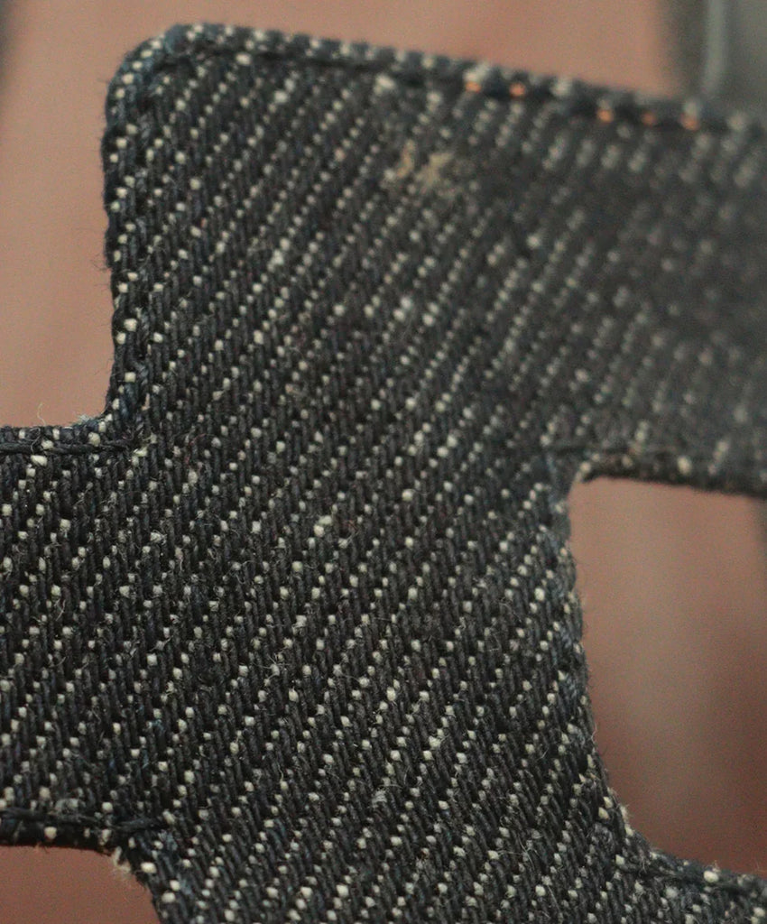 Hermes Blue Denim Sandals sz 7.5 - Michael's Consignment NYC