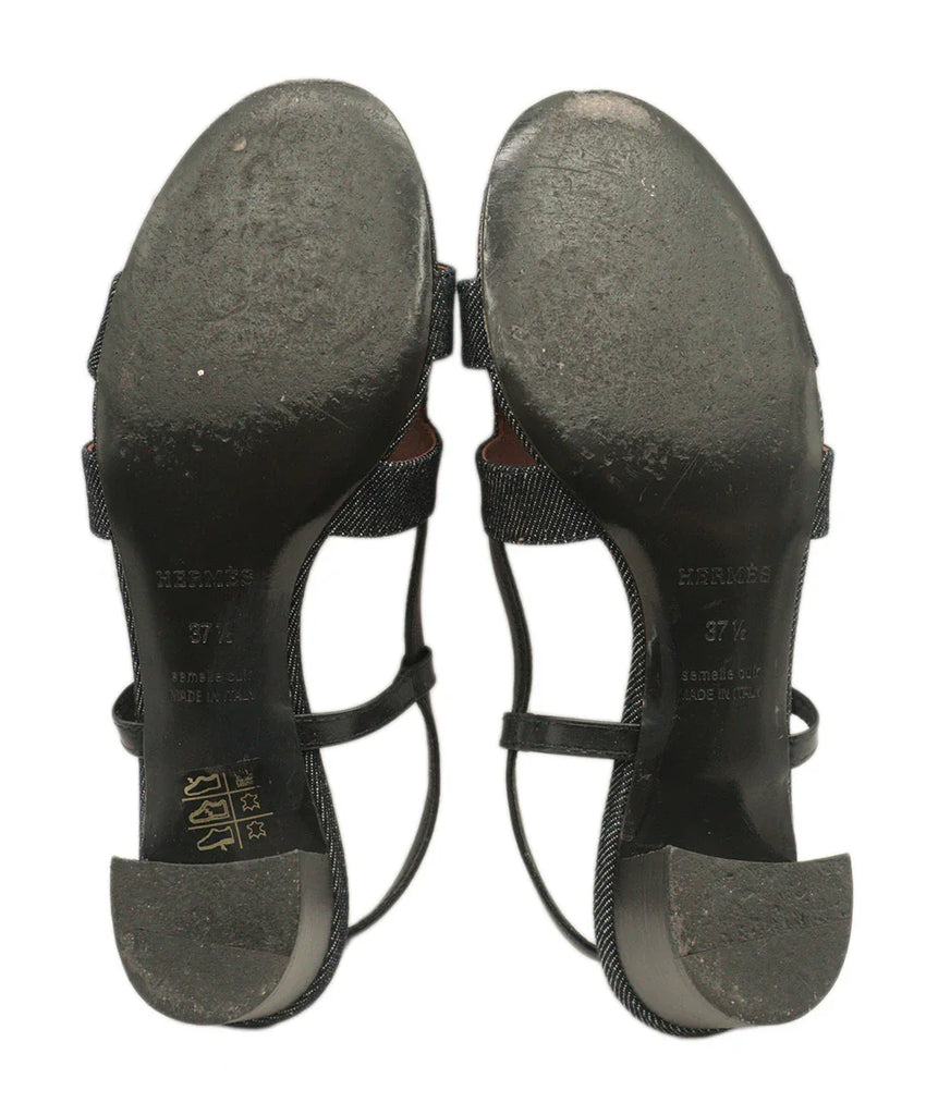 Hermes Blue Denim Sandals sz 7.5 - Michael's Consignment NYC