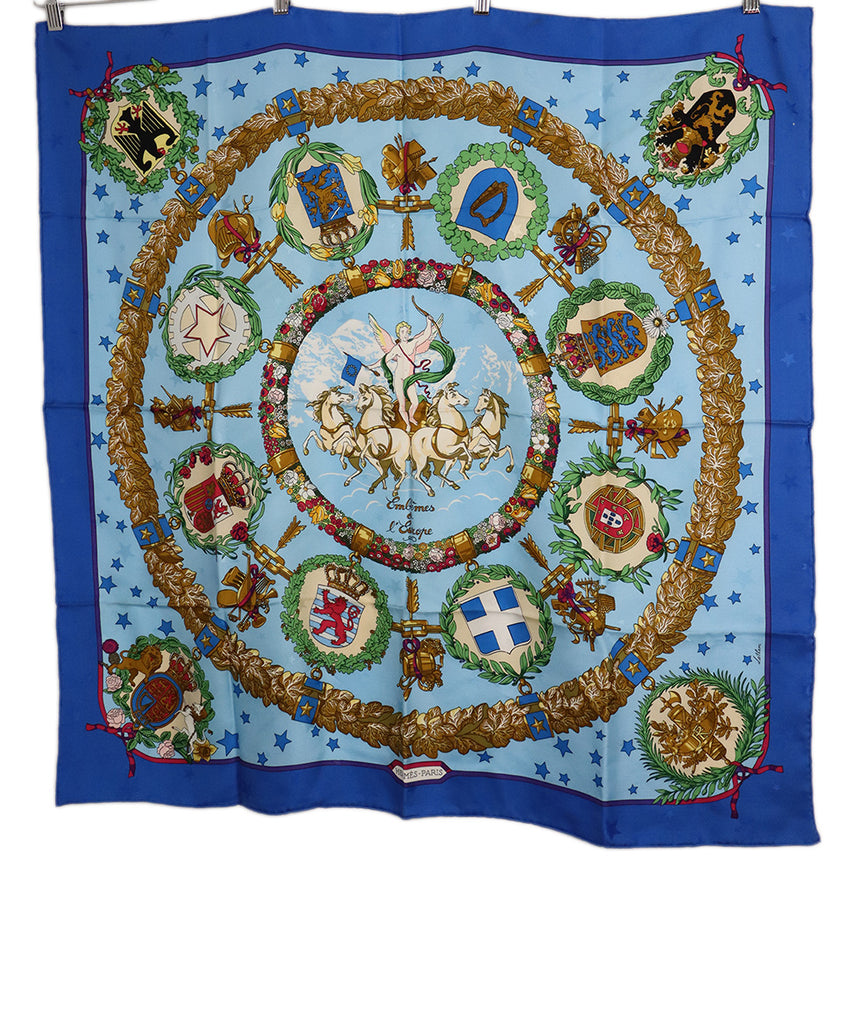 Hermes Emblemes de L'Europe Print Scarf 