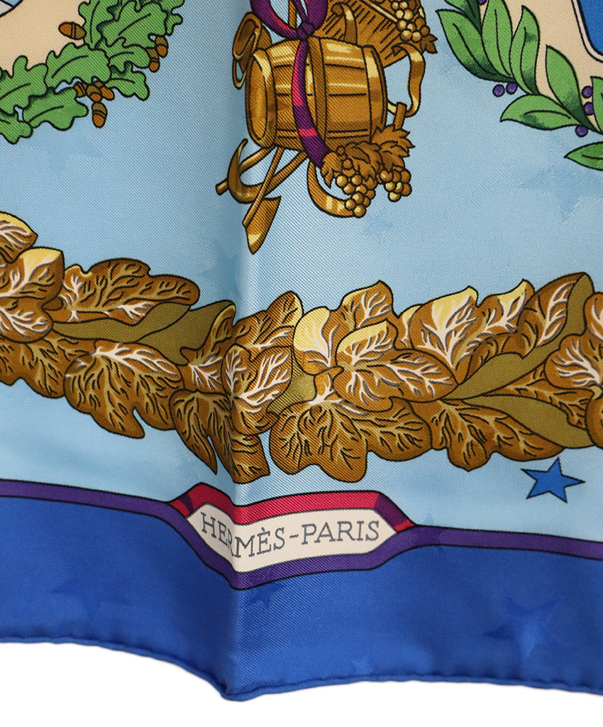 Hermes Emblemes de L'Europe Print Scarf 3