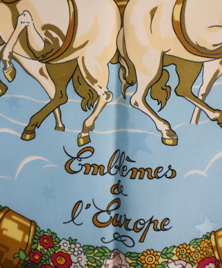 Hermes Emblemes de L'Europe Print Scarf 5