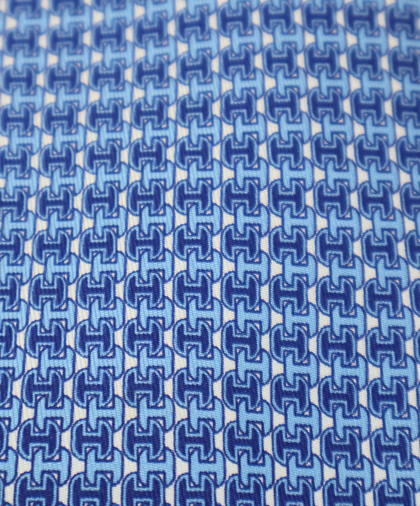 Hermes Blue Print Tie 3