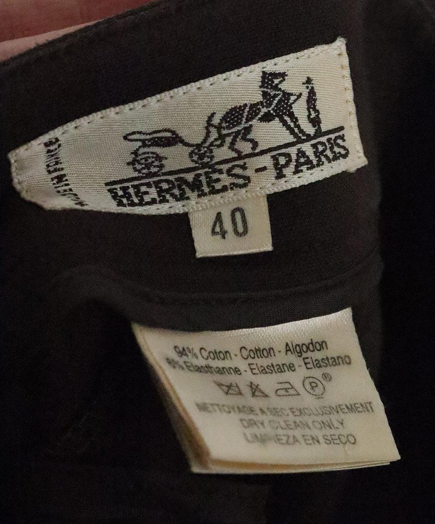 Hermes Brown Cotton Pants sz 6 - Michael's Consignment NYC