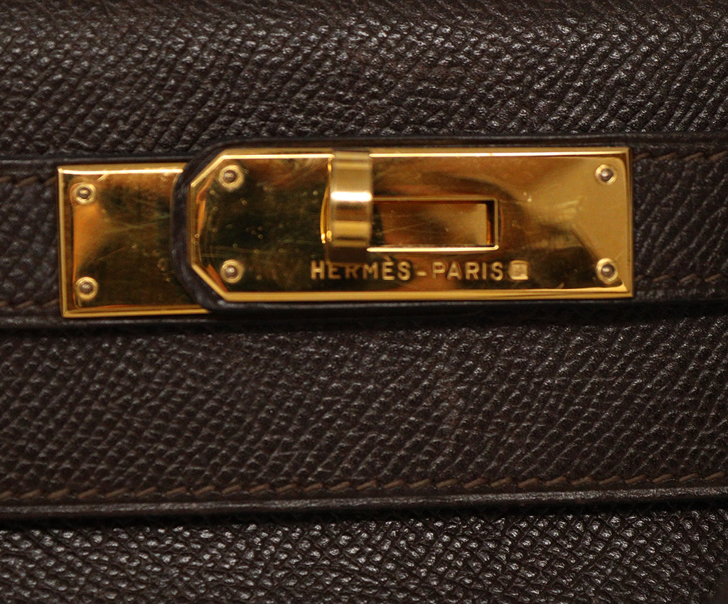 Hermes Brown Leather 28CM Kelly Bag 7