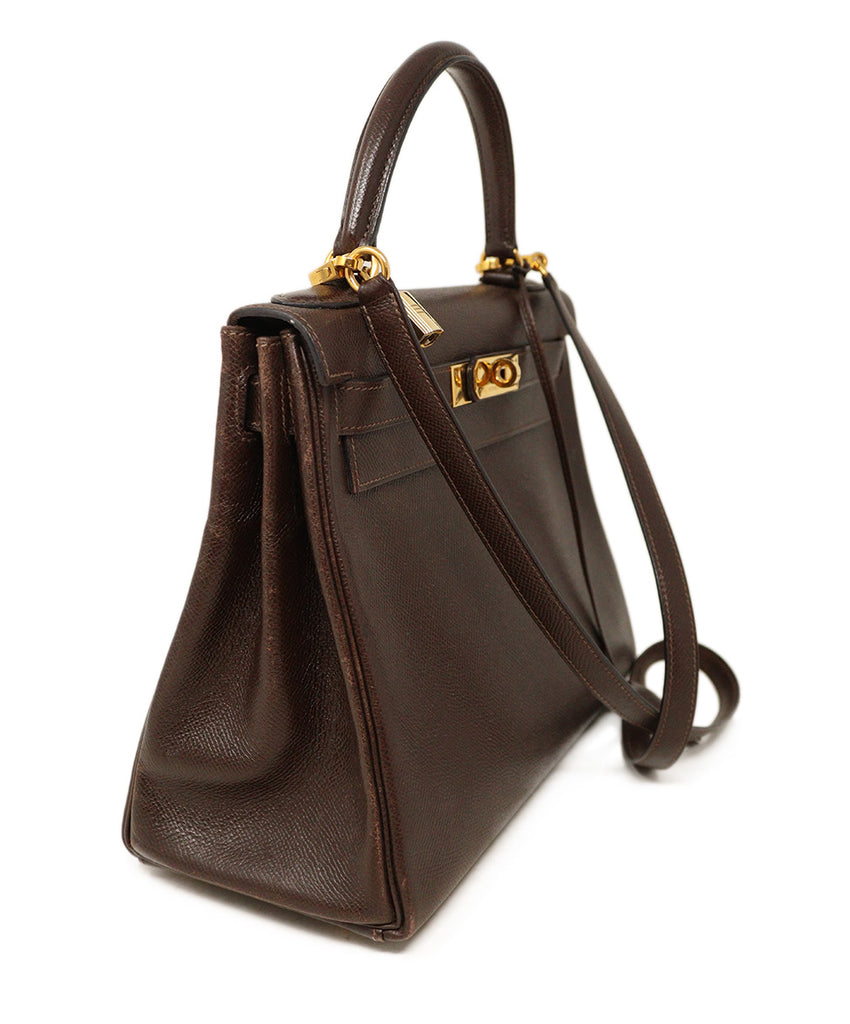 Hermes Brown Leather 28CM Kelly Bag 1