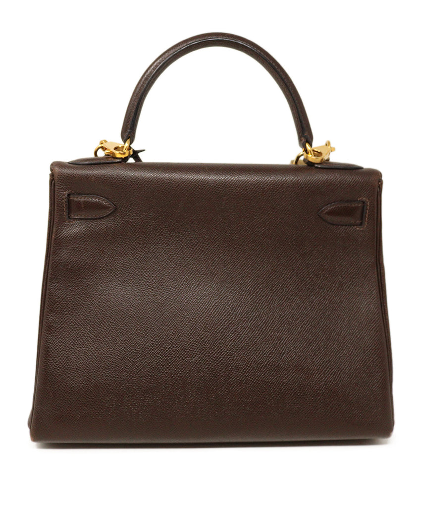 Hermes Brown Leather 28CM Kelly Bag 2