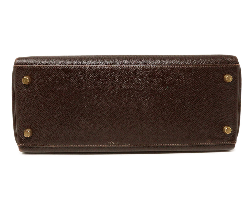 Hermes Brown Leather 28CM Kelly Bag 3