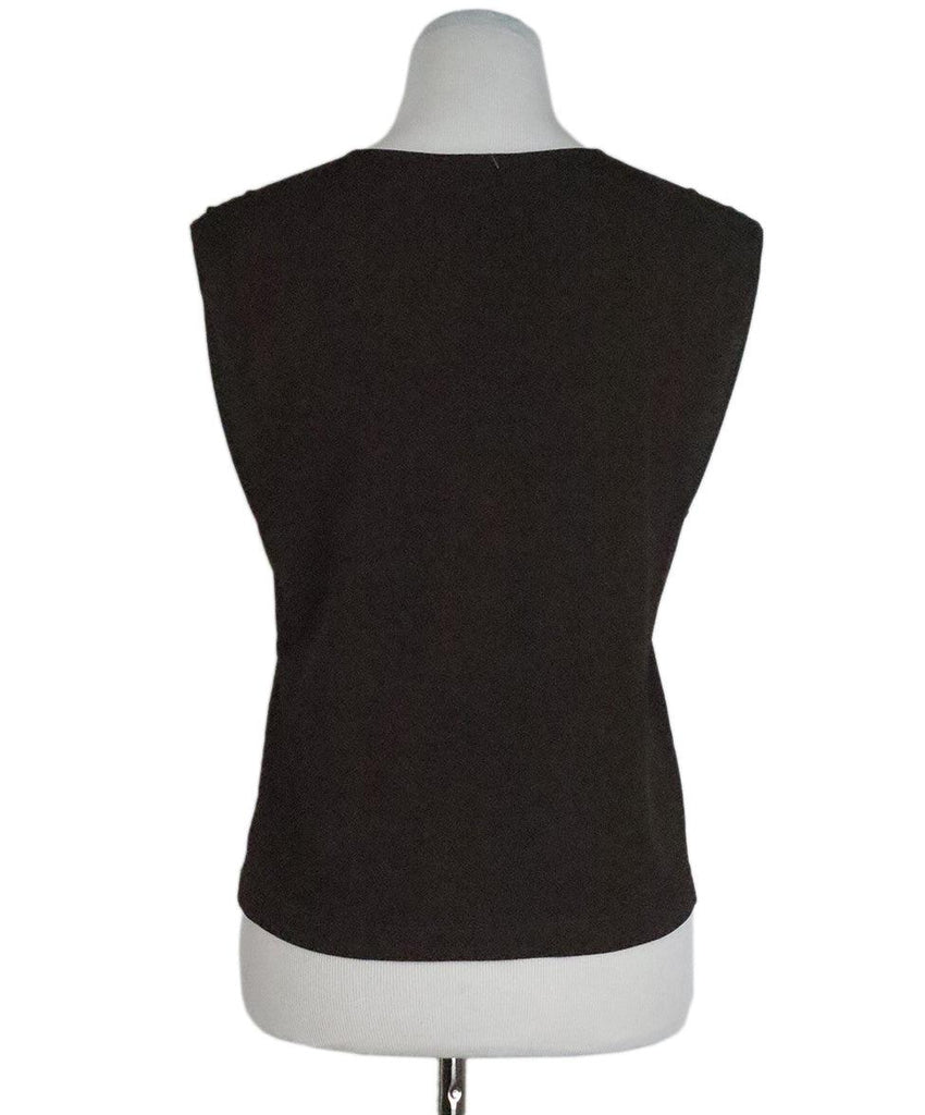 Hermes Brown Sleeveless Top sz 8 - Michael's Consignment NYC