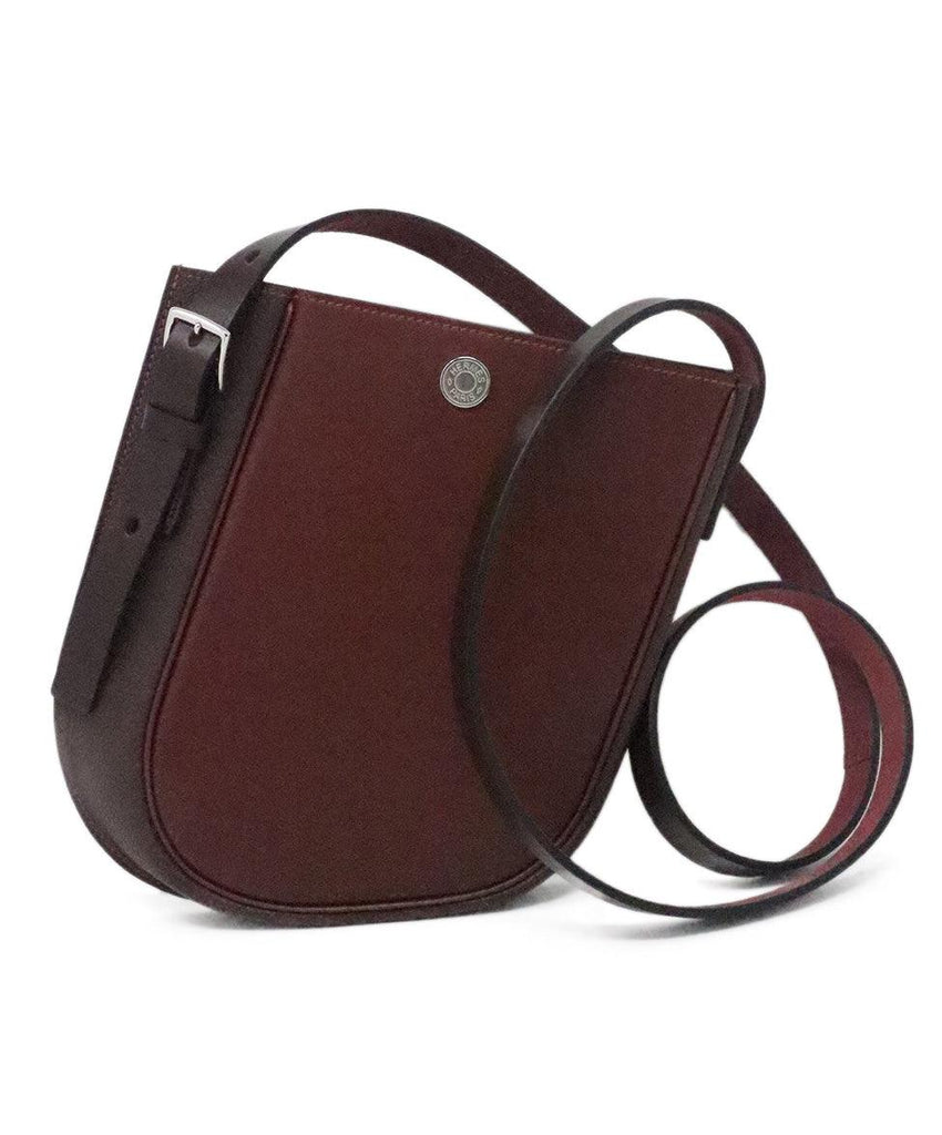 Hermes Burgundy Prospective Cavaliere Leather Crossbody - Michael's Consignment NYC