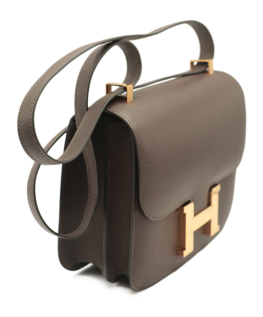 Hermes Chocolate Brown Leather Constance 1