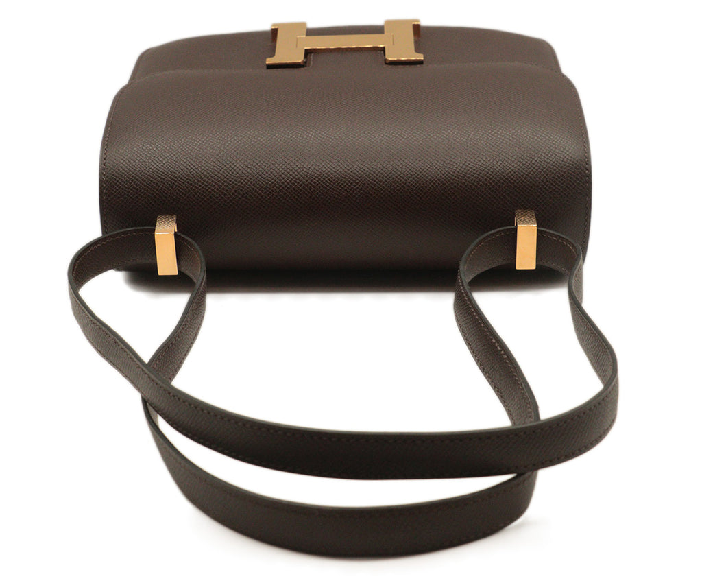 Hermes Chocolate Brown Leather Constance 4