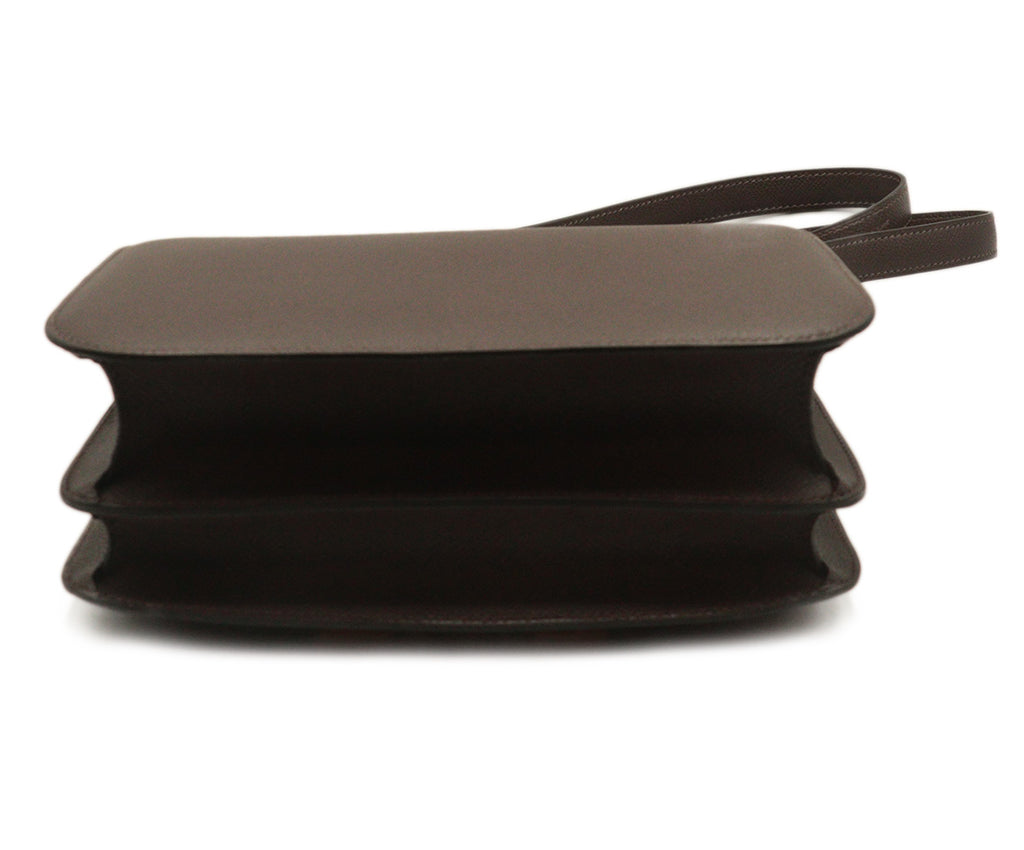 Hermes Chocolate Brown Leather Constance 3