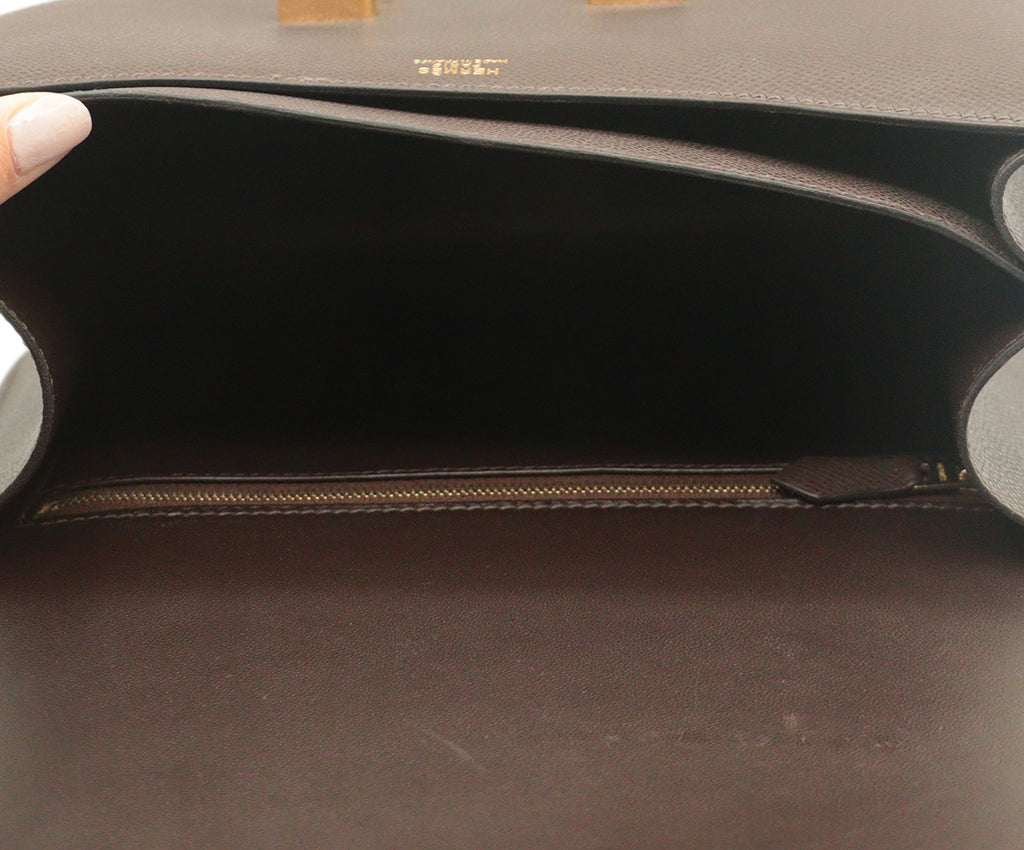 Hermes Chocolate Brown Leather Constance 6