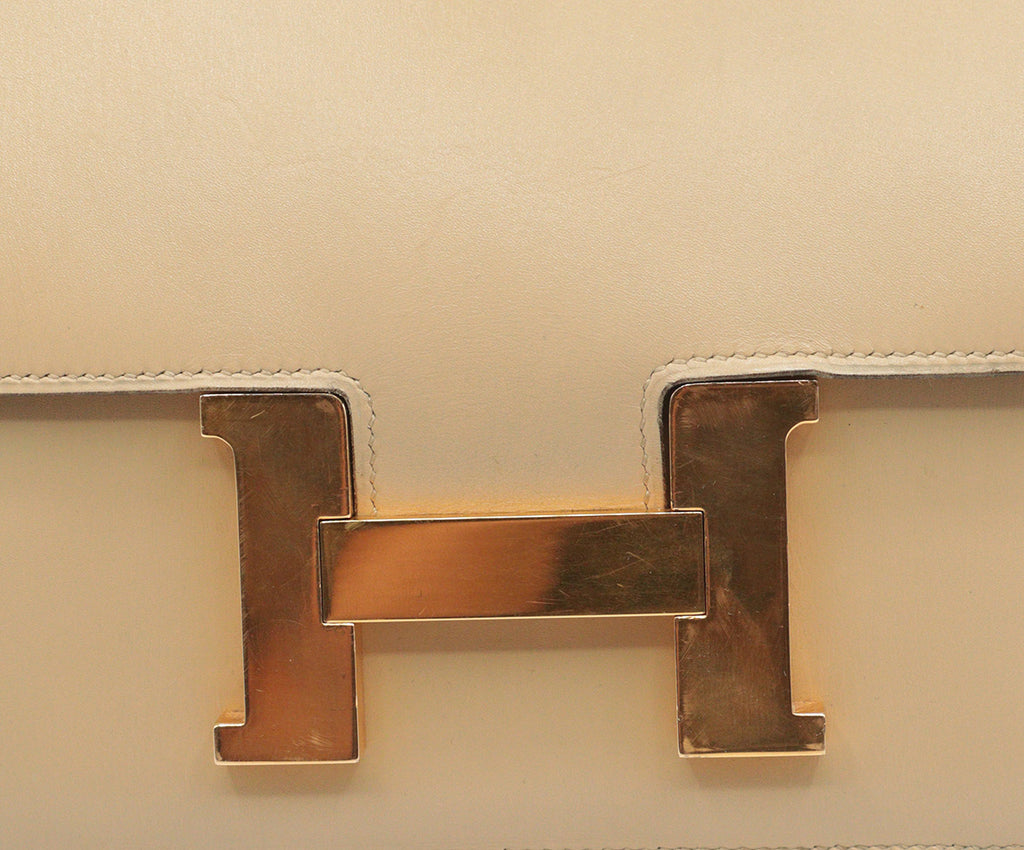 Hermes Constance Beige Leather Bag 16