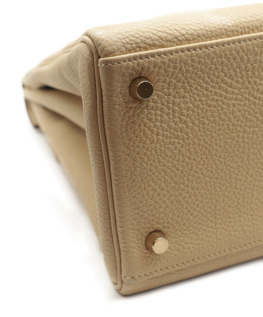 Hermes Cream Leather 35cm Kelly Bag 10