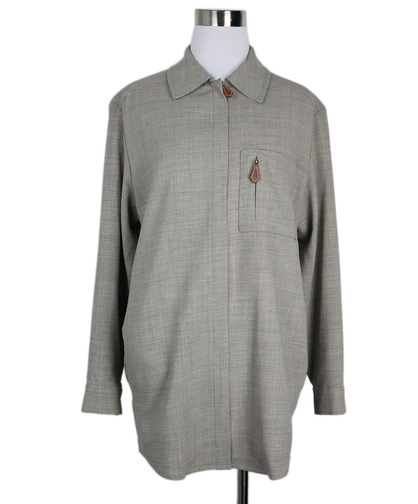 Hermes Grey Wool Top 