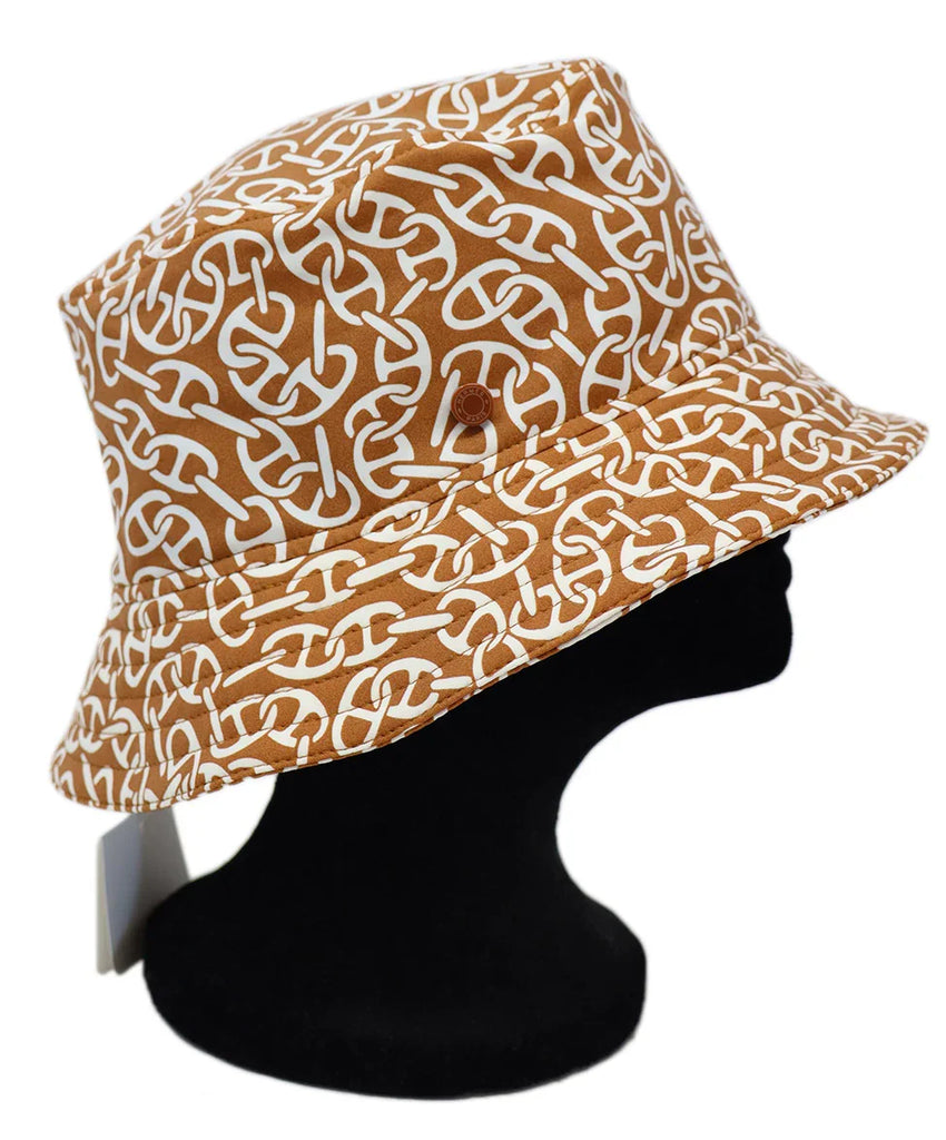 Hermes Beige Canvas Calvi Seashell Hat - Michael's Consignment NYC