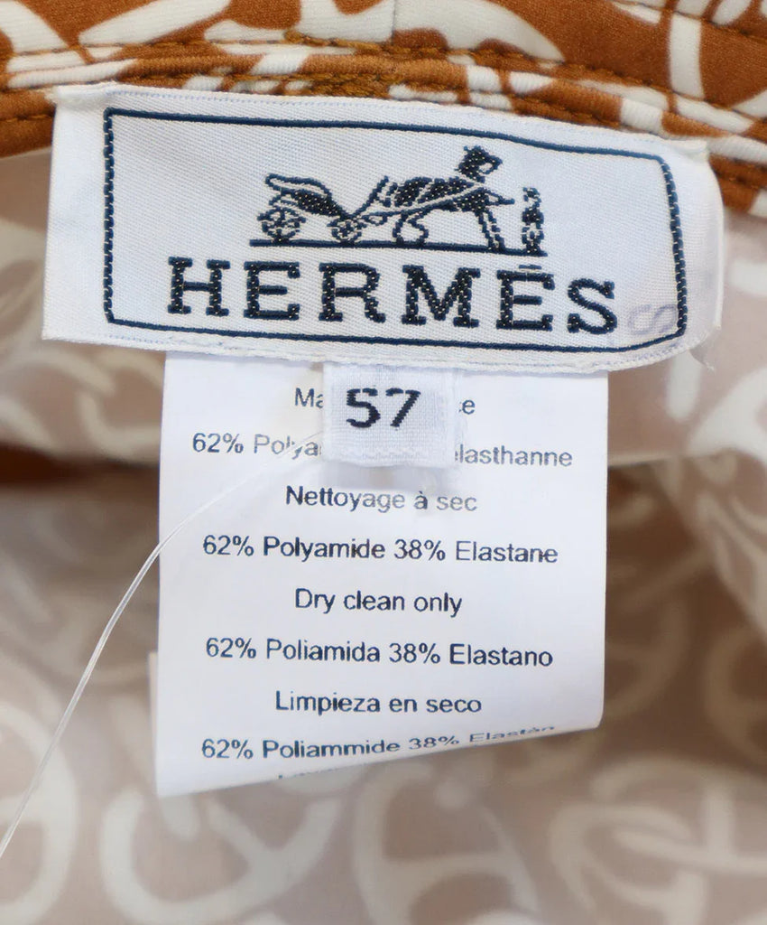 Hermes Beige Canvas Calvi Seashell Hat - Michael's Consignment NYC