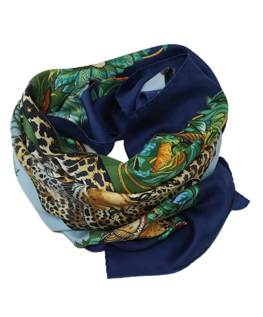 Hermes Jungle Love Multicolored Silk Scarf 