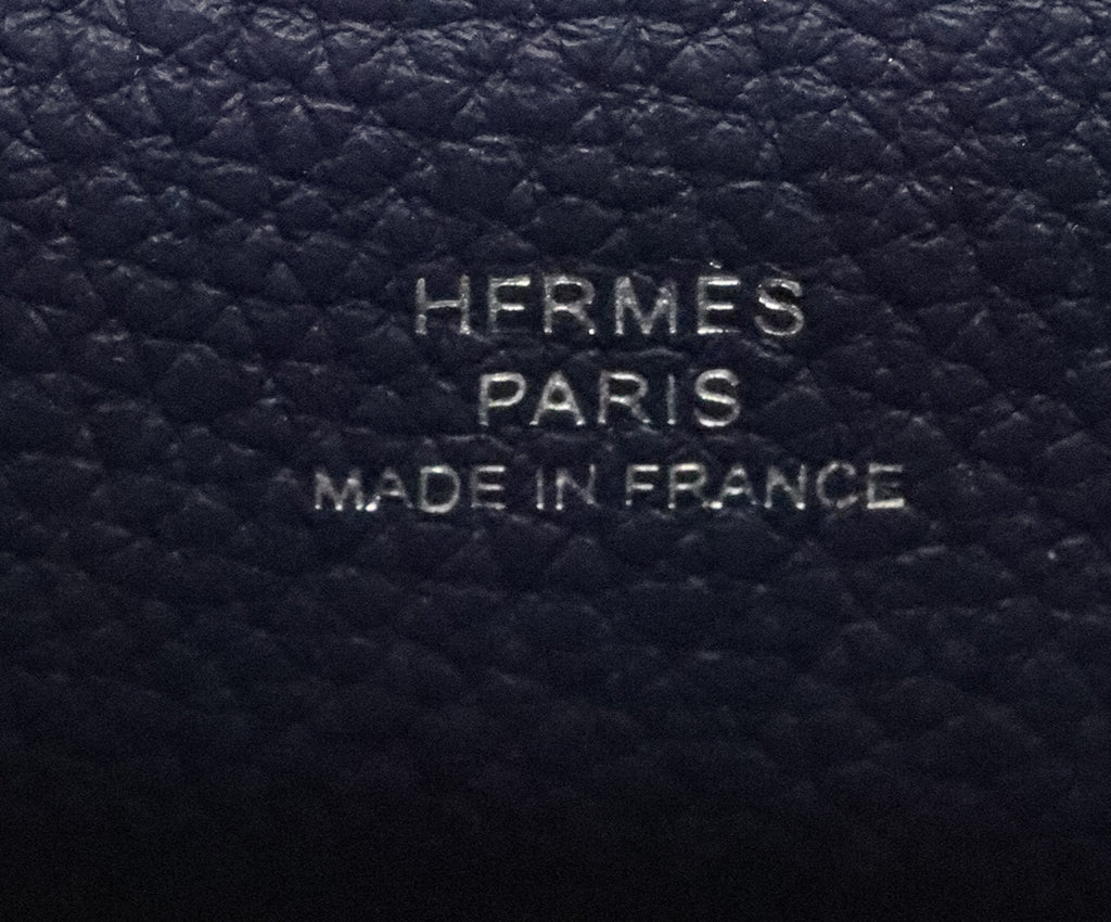 Hermes Navy Blue Leather Crossbody 4
