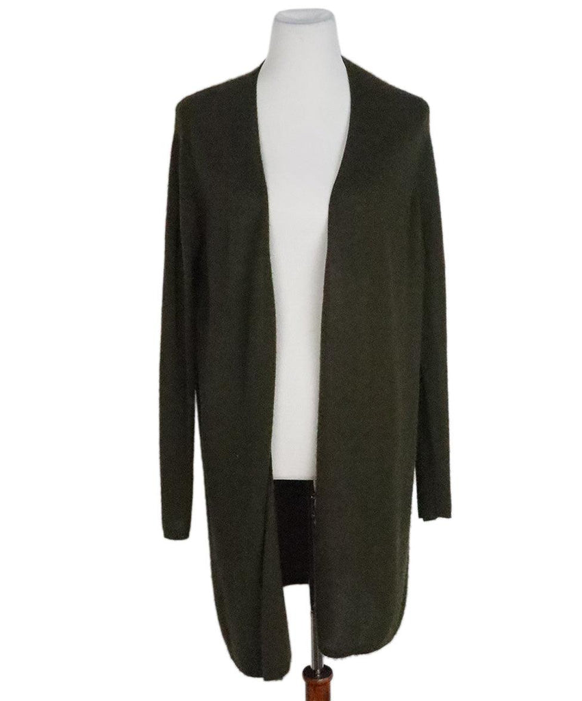 Hermes Olive Green Cashmere Cardigan sz 8 - Michael's Consignment NYC