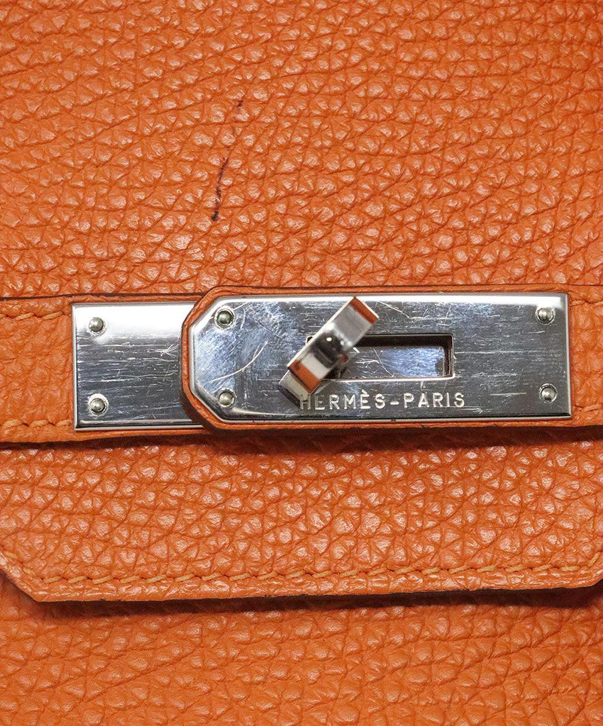 Hermes Orange Leather 35cm Birkin Bag - Michael's Consignment NYC