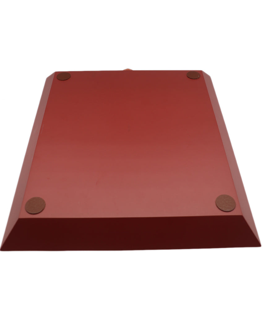 Hermes Rust Orange Resin & Leather Tray 2