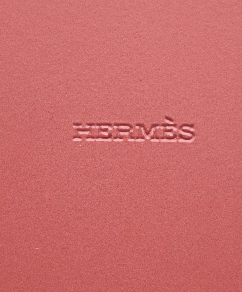 Hermes Rust Orange Resin & Leather Tray 4