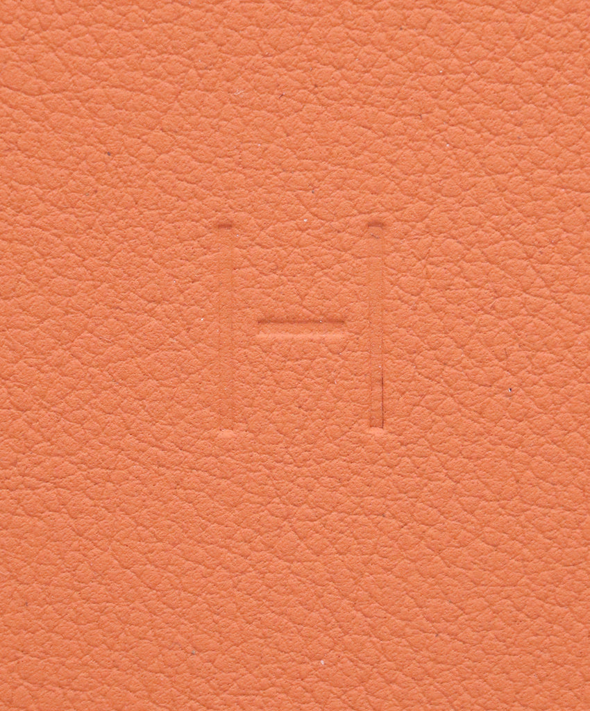 Hermes Rust Orange Resin & Leather Tray 5