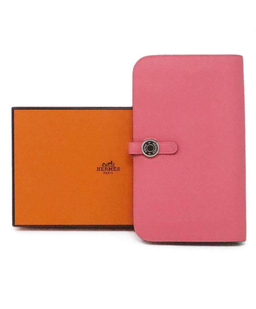 Hermes Pink Leather Dogon Wallet - Michael's Consignment NYC