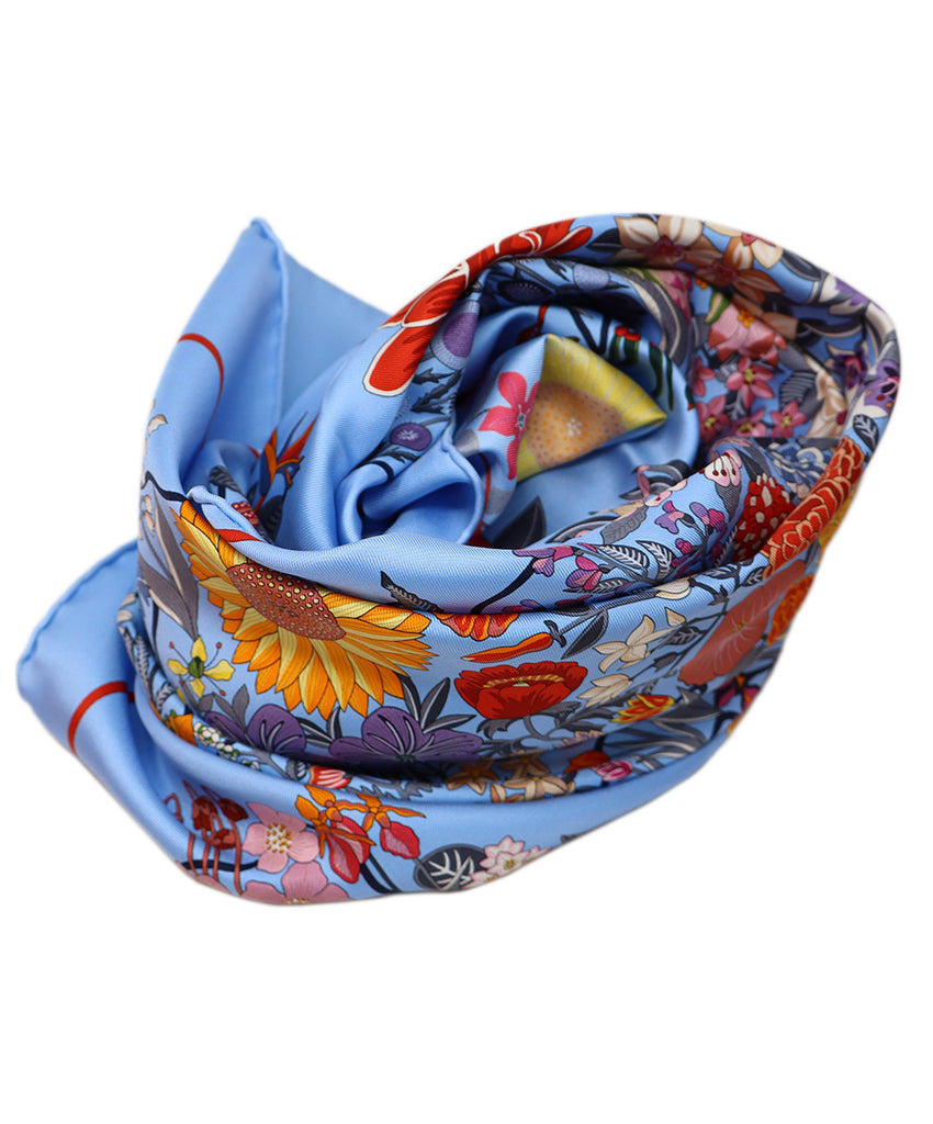 Hermes Planifleurs Print Silk Scarf 1
