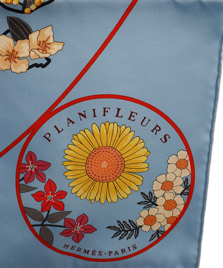 Hermes Planifleurs Print Silk Scarf 5