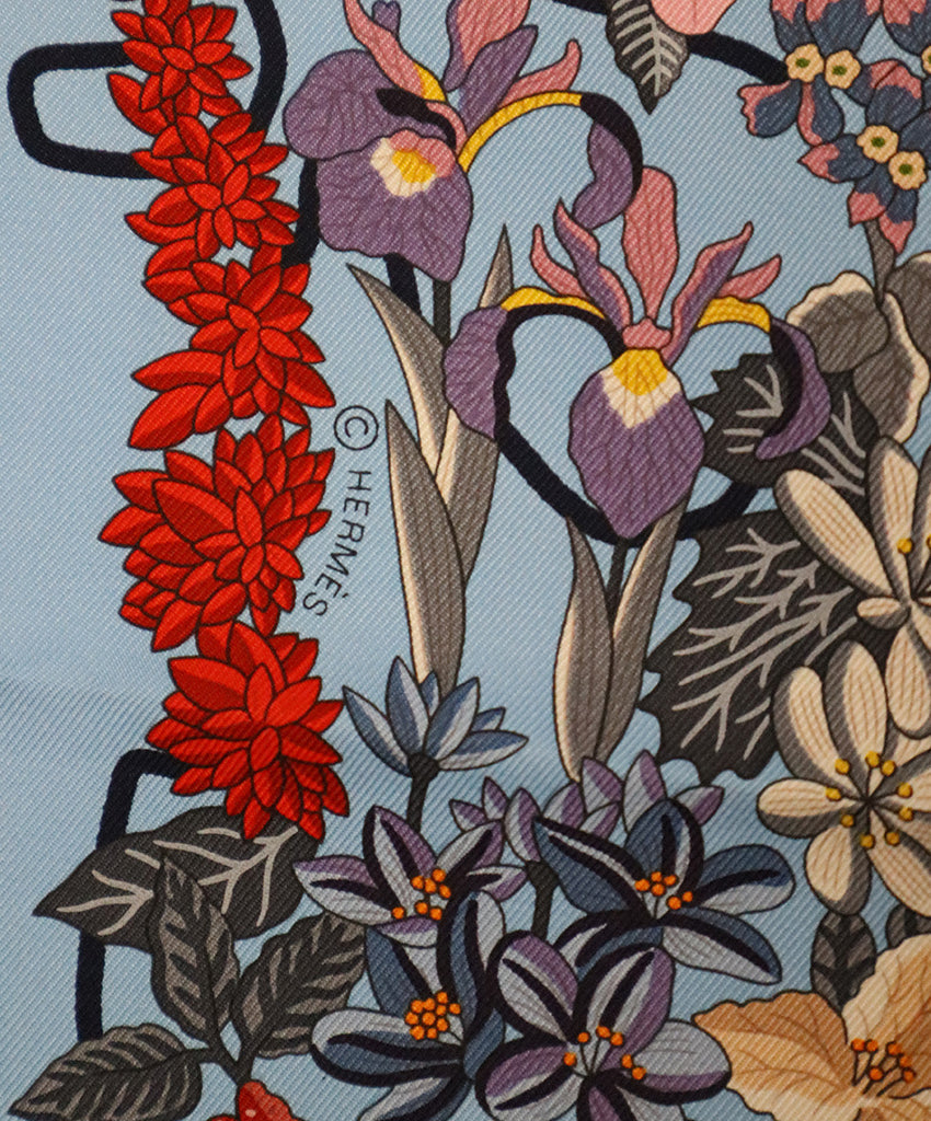 Hermes Planifleurs Print Silk Scarf 6
