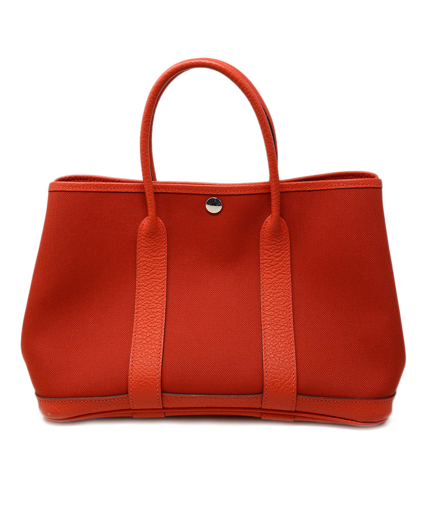 Hermes Red 30cm Garden Party Tote 