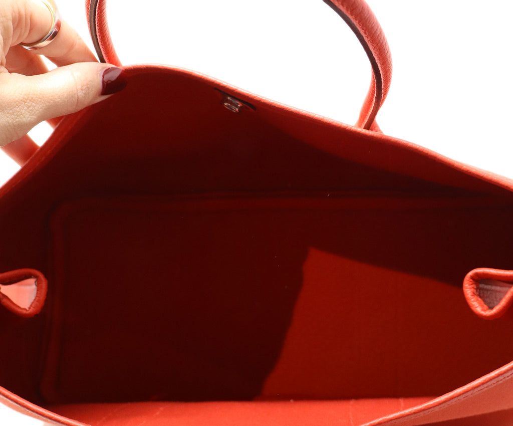 Hermes Red 30cm Garden Party Tote 5