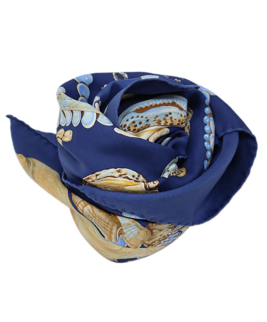 Hermes Shell Print Scarf 1