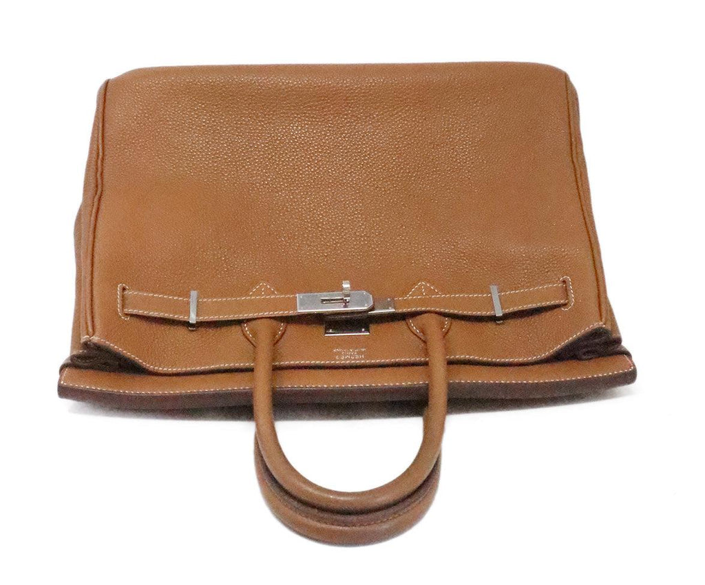 Hermes Neutral Tan Leather Handbag - Michael's Consignment NYC