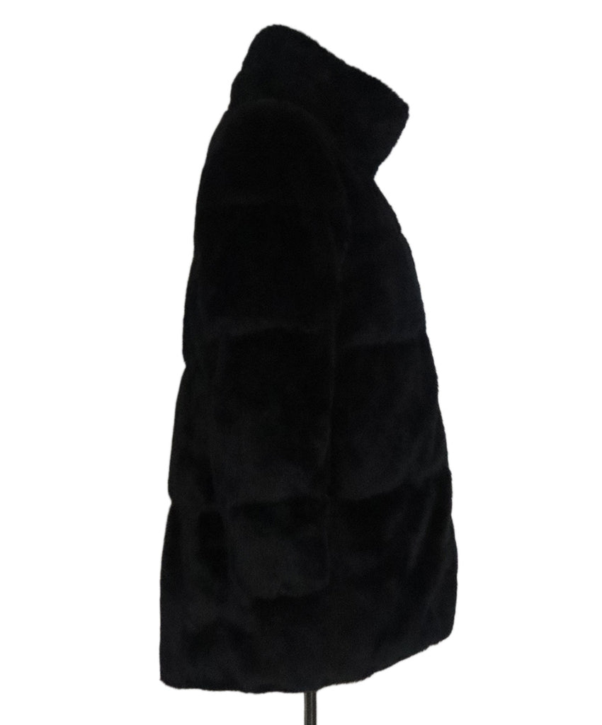 Herno Black Faux Fur Coat 1